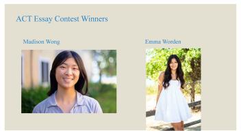 ACT Essay Contest Winners